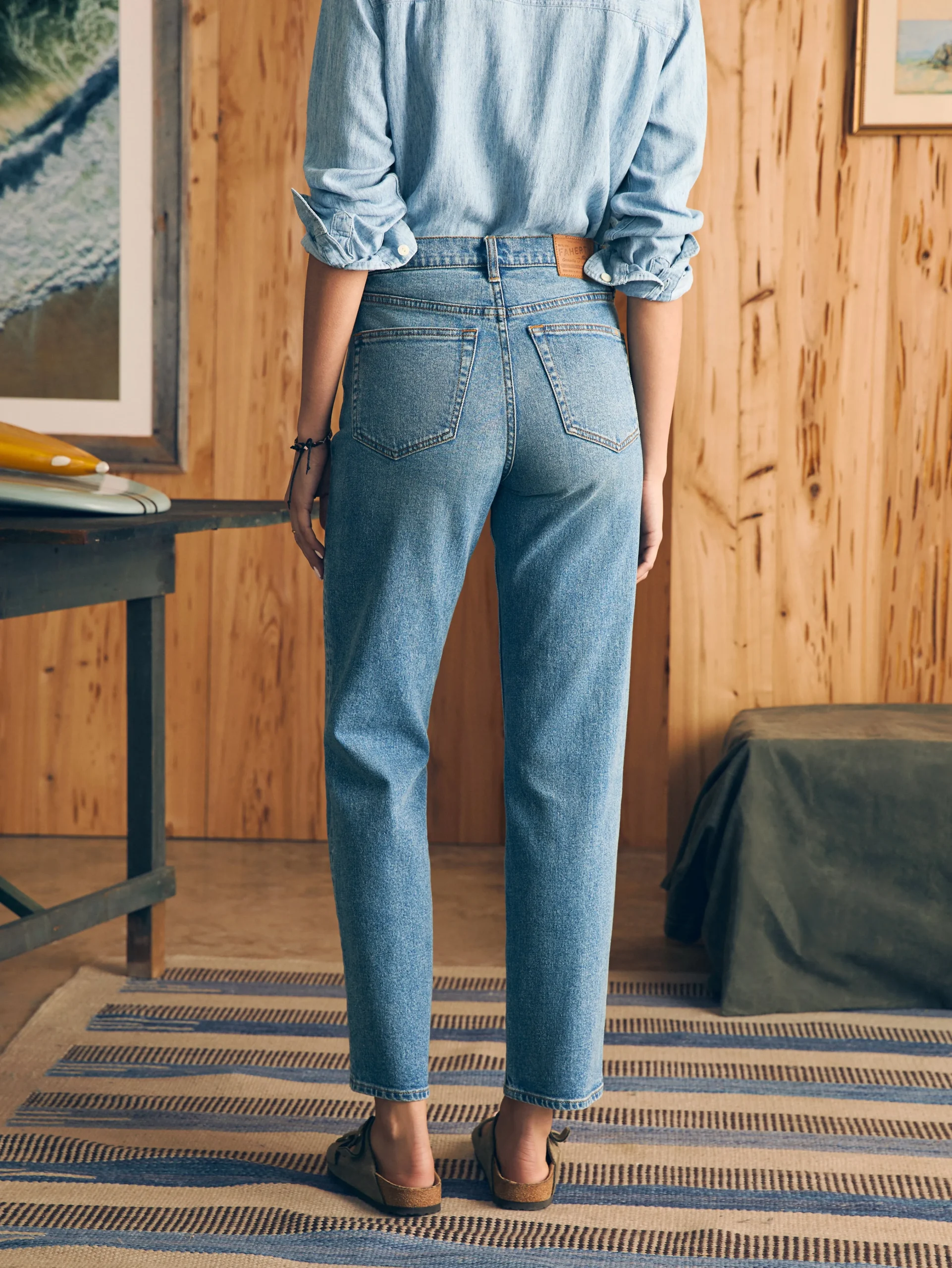 Faherty Brand Organic Cotton Slim Straight Denim -^Women Pants|Jeans