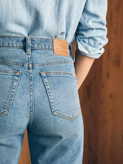 Faherty Brand Organic Cotton Slim Straight Denim -^Women Pants|Jeans
