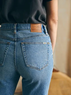 Faherty Brand Organic Cotton Slim Straight Ankle Denim -^Women Pants|Jeans