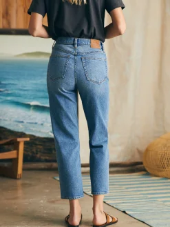 Faherty Brand Organic Cotton Slim Straight Ankle Denim -^Women Pants|Jeans