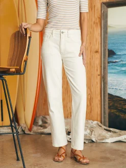 Faherty Brand Organic Cotton Slim Straight Ankle Denim -^Women Pants|Jeans