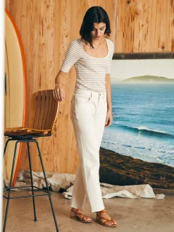 Faherty Brand Organic Cotton Slim Straight Ankle Denim -^Women Pants|Jeans