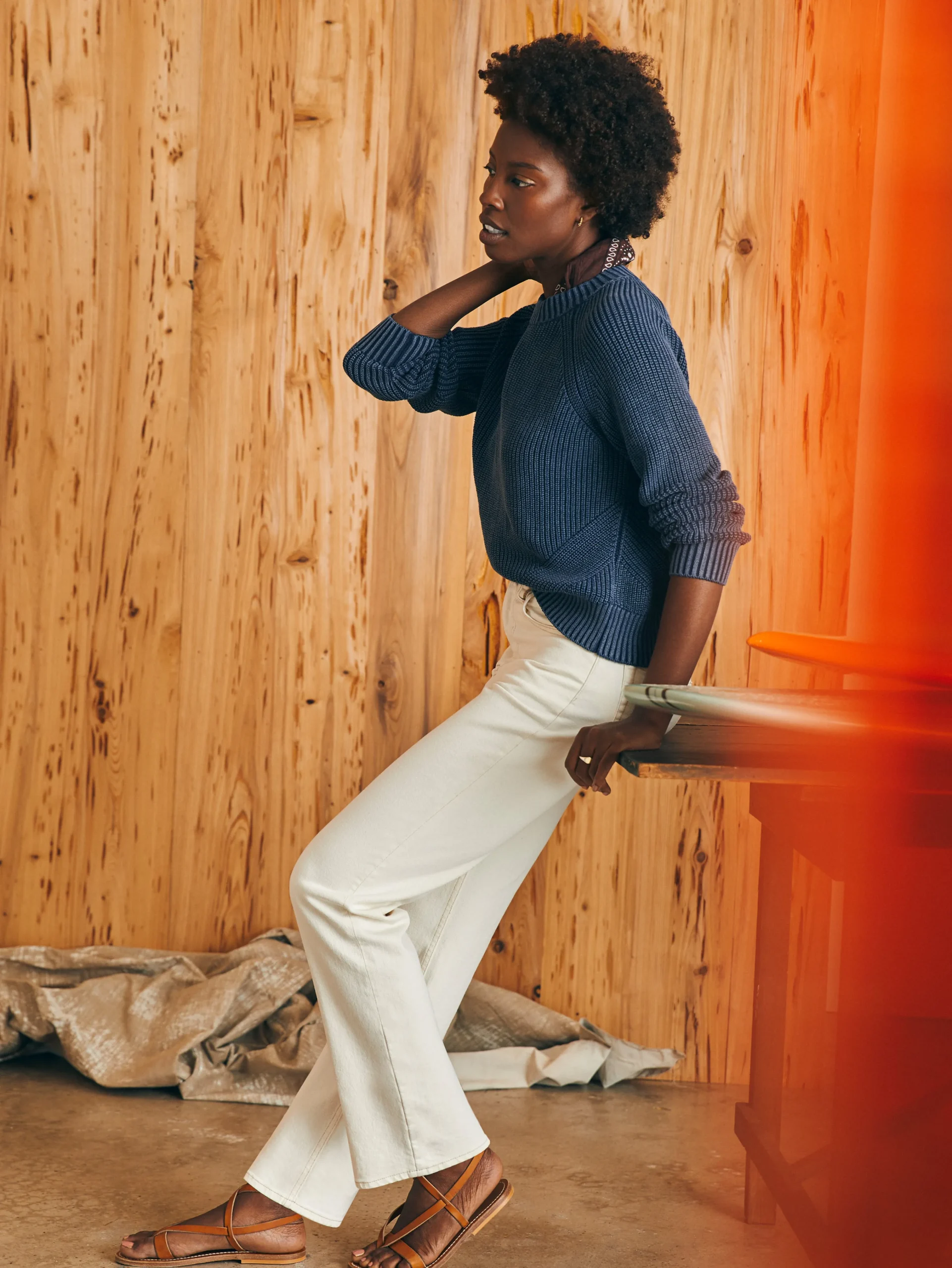 Faherty Brand Organic Cotton Slim Straight Denim -^Women Pants|Jeans