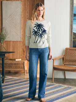 Faherty Brand Palm Coast Cashmere Crew -^Women Sweaters