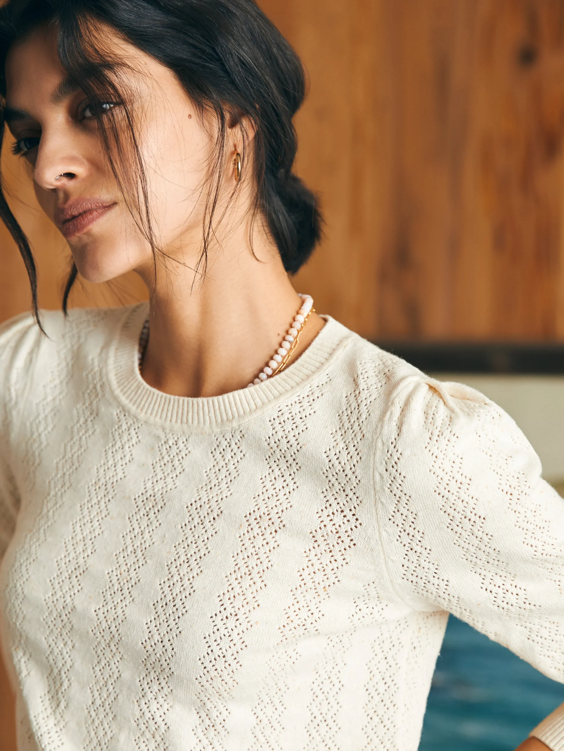 Faherty Brand Pointelle Lola Sweater -^Women Sweaters