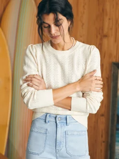 Faherty Brand Pointelle Lola Sweater -^Women Sweaters