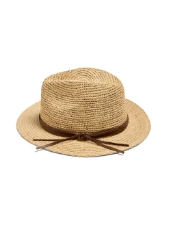 Faherty Brand Raffia Trim Crochet Fedora -^Women Swim