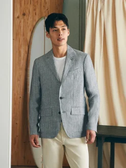 Faherty Brand Reserve Linen Herringbone Blazer -^ Blazers