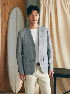 Faherty Brand Reserve Linen Herringbone Blazer -^ Blazers