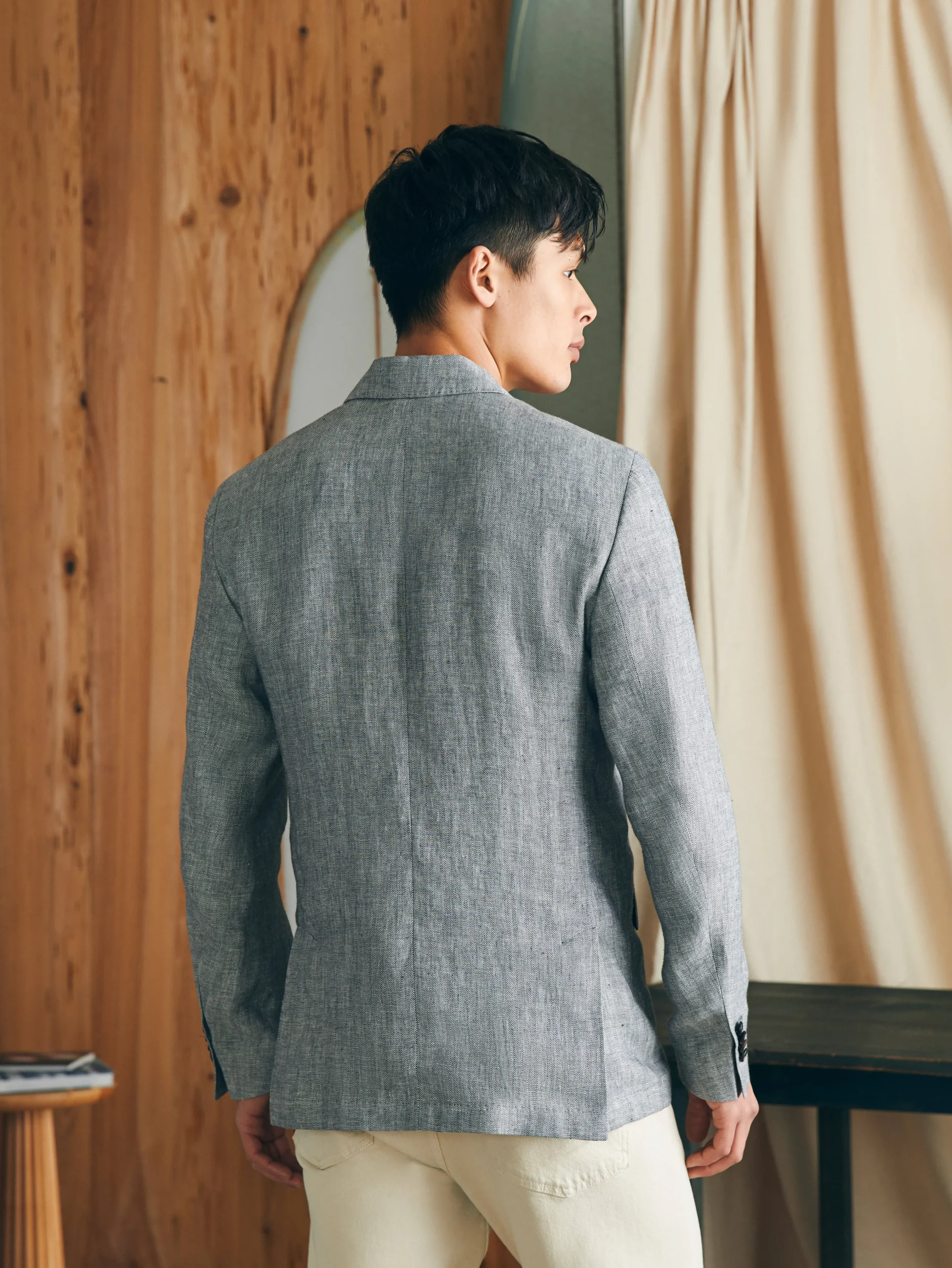 Faherty Brand Reserve Linen Herringbone Blazer -^ Blazers