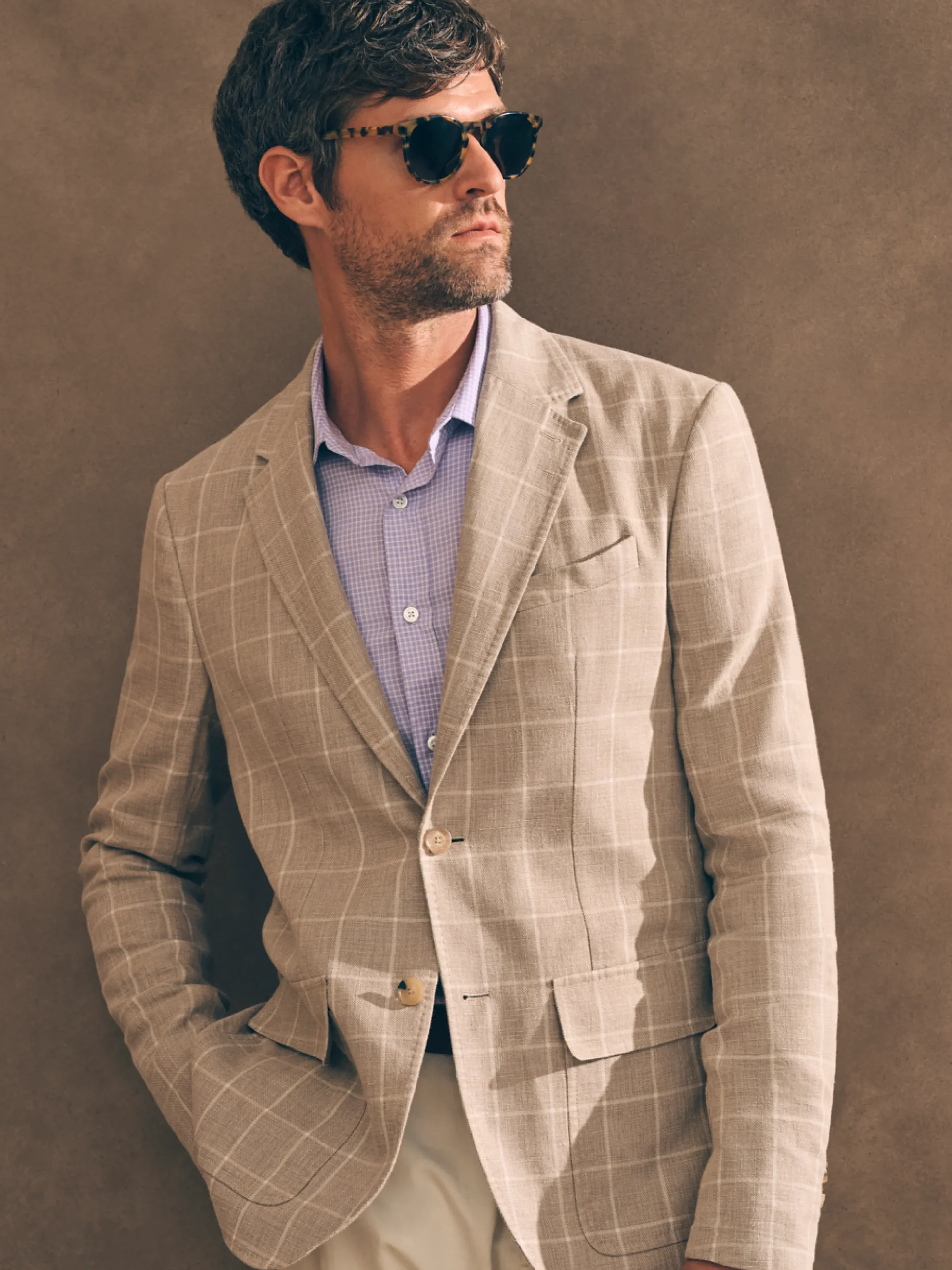 Faherty Brand Reserve Linen Yarn Dyed Blazer -^ Blazers