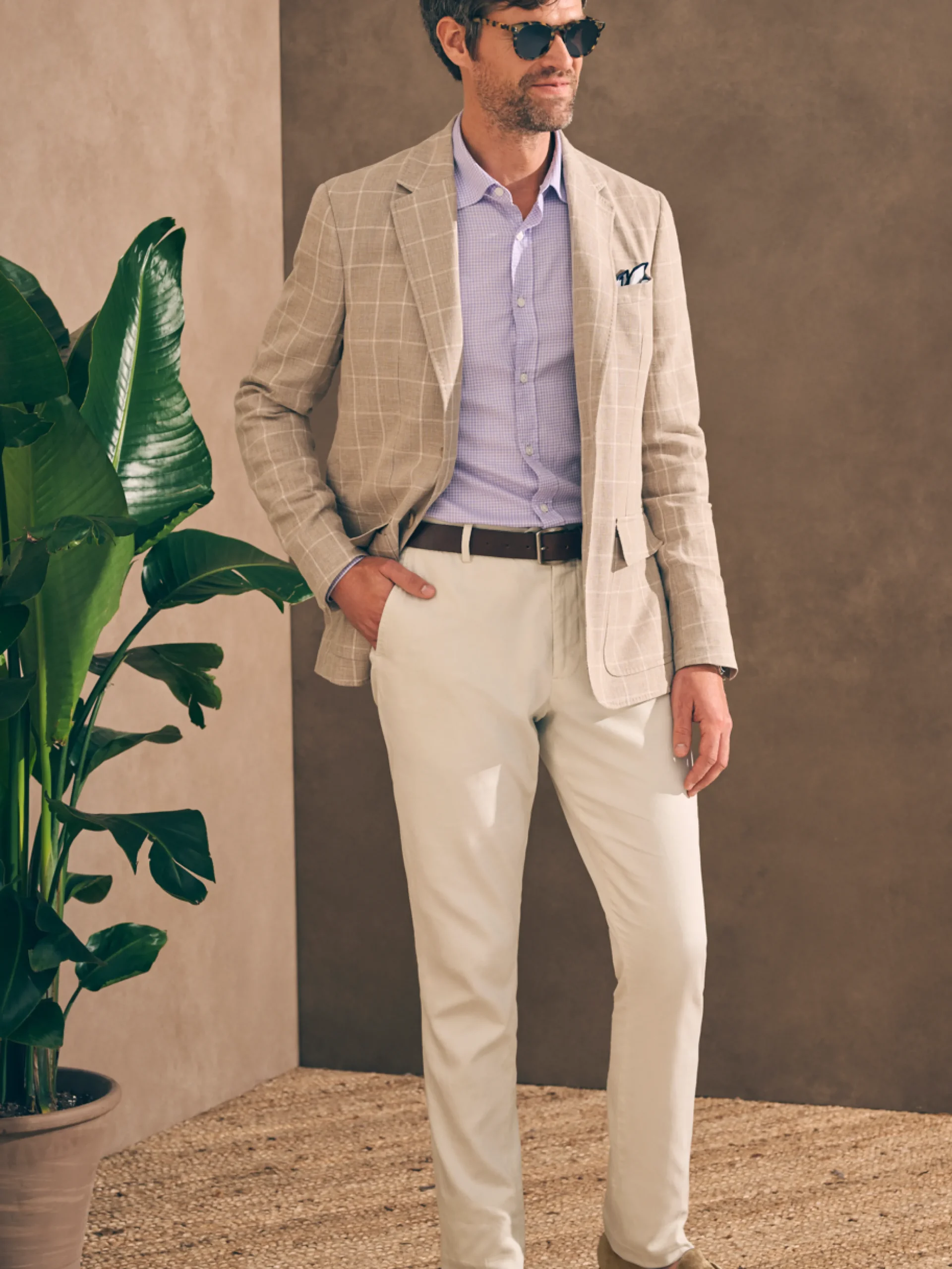 Faherty Brand Reserve Linen Yarn Dyed Blazer -^ Blazers