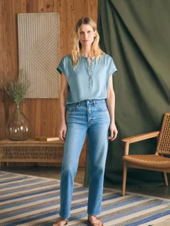 Faherty Brand Sandwashed Silk Desmond Top -^Women Shirts & Tops
