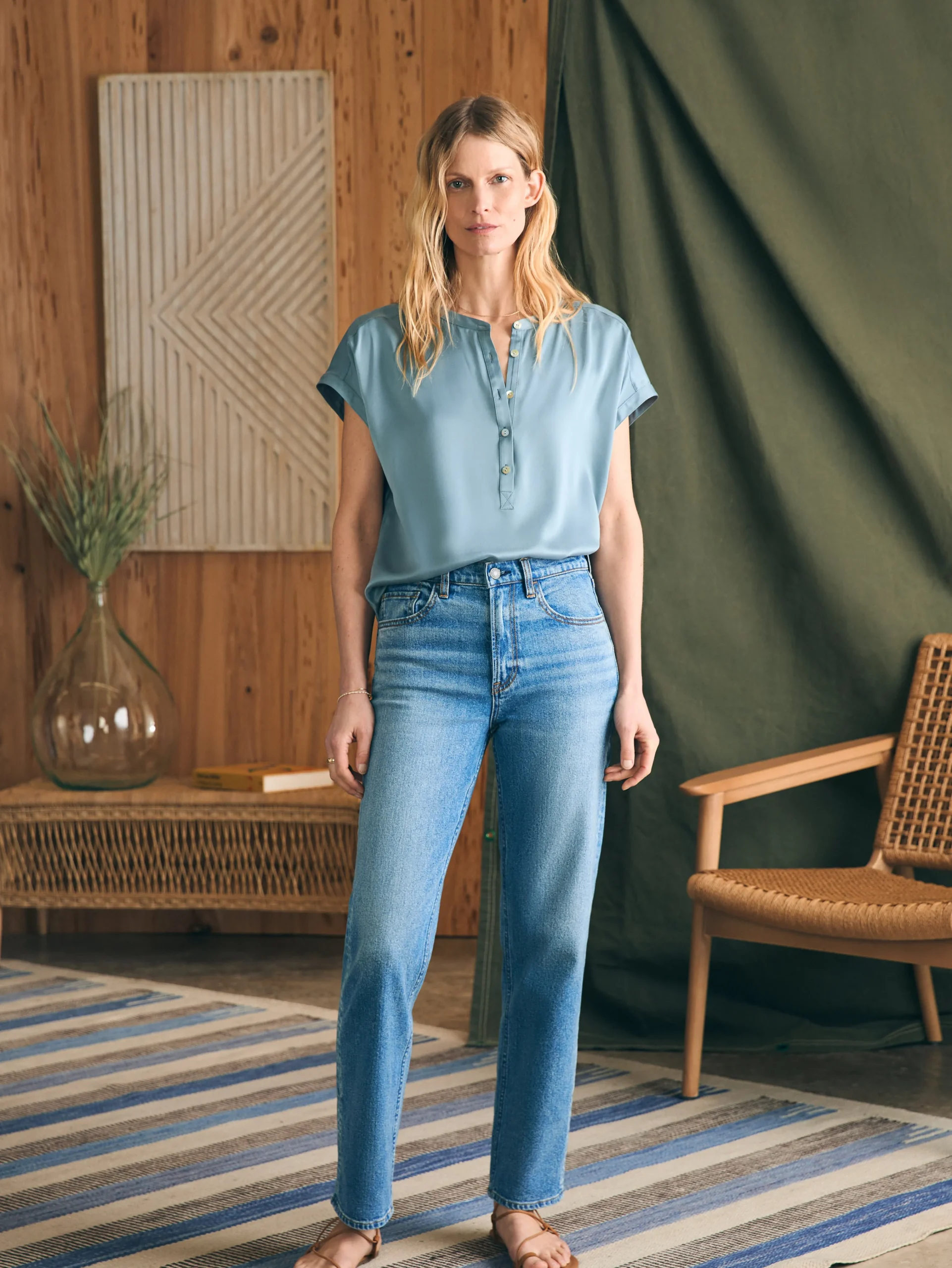 Faherty Brand Sandwashed Silk Desmond Top -^Women Shirts & Tops