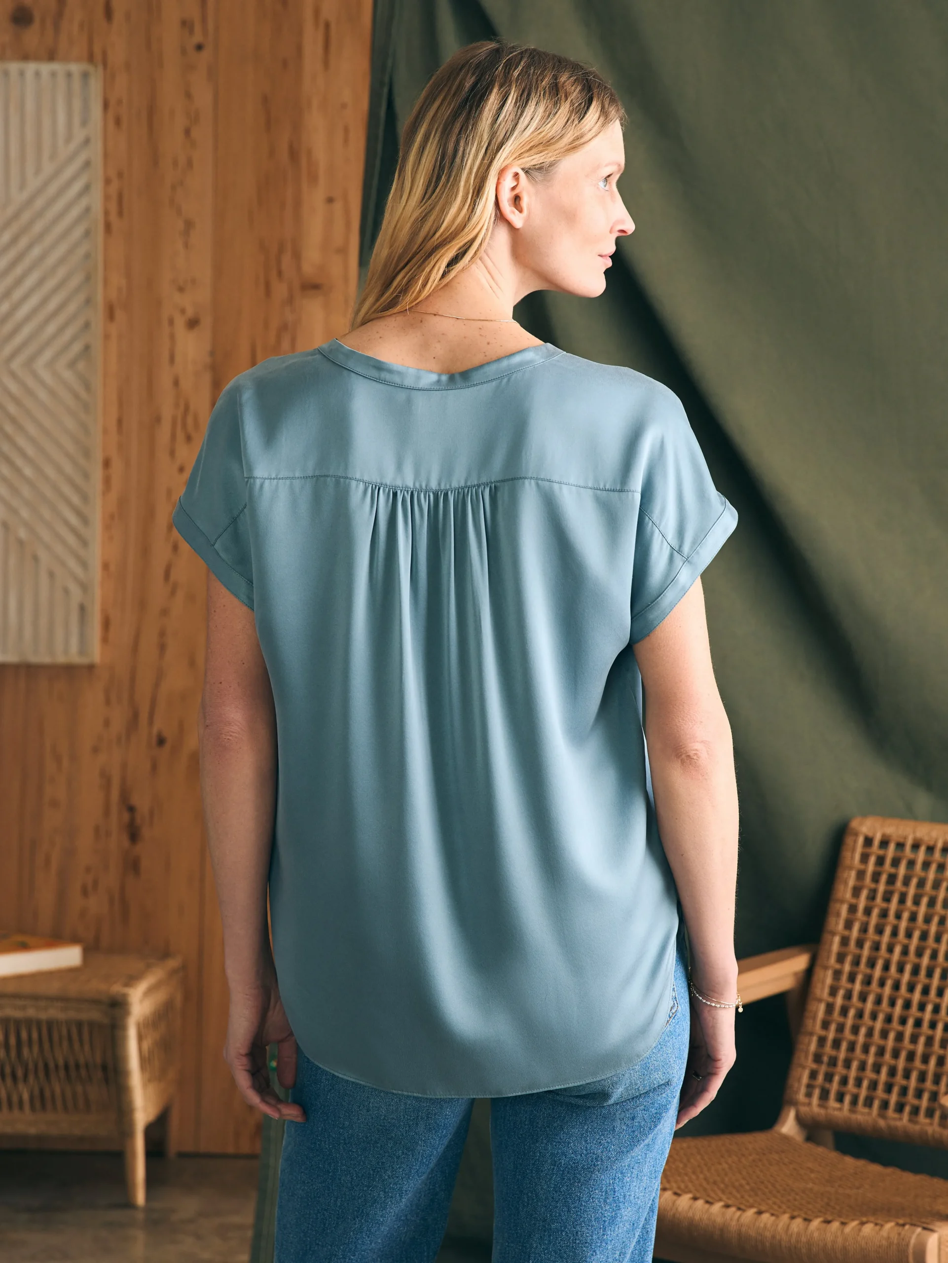 Faherty Brand Sandwashed Silk Desmond Top -^Women Shirts & Tops