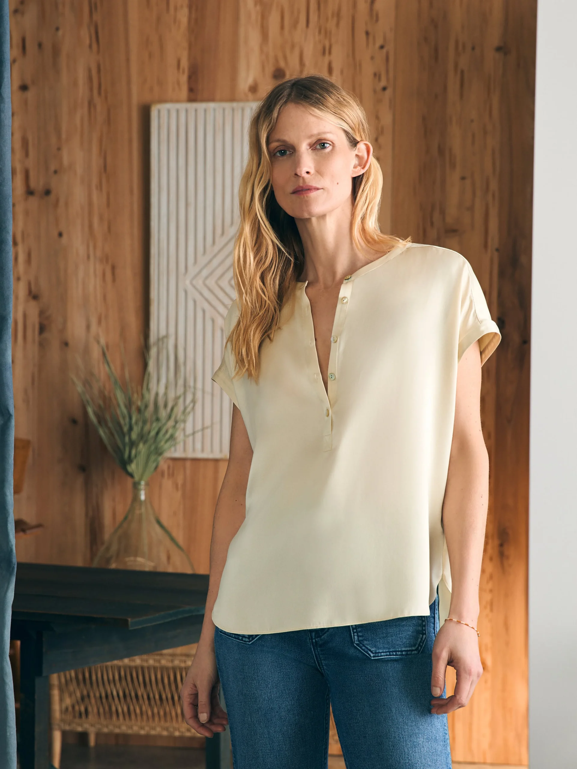 Faherty Brand Sandwashed Silk Desmond Top -^Women Shirts & Tops