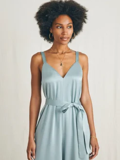 Faherty Brand Sandwashed Silk Jumpsuit -^Women Dresses|Overalls & Jumpsuits