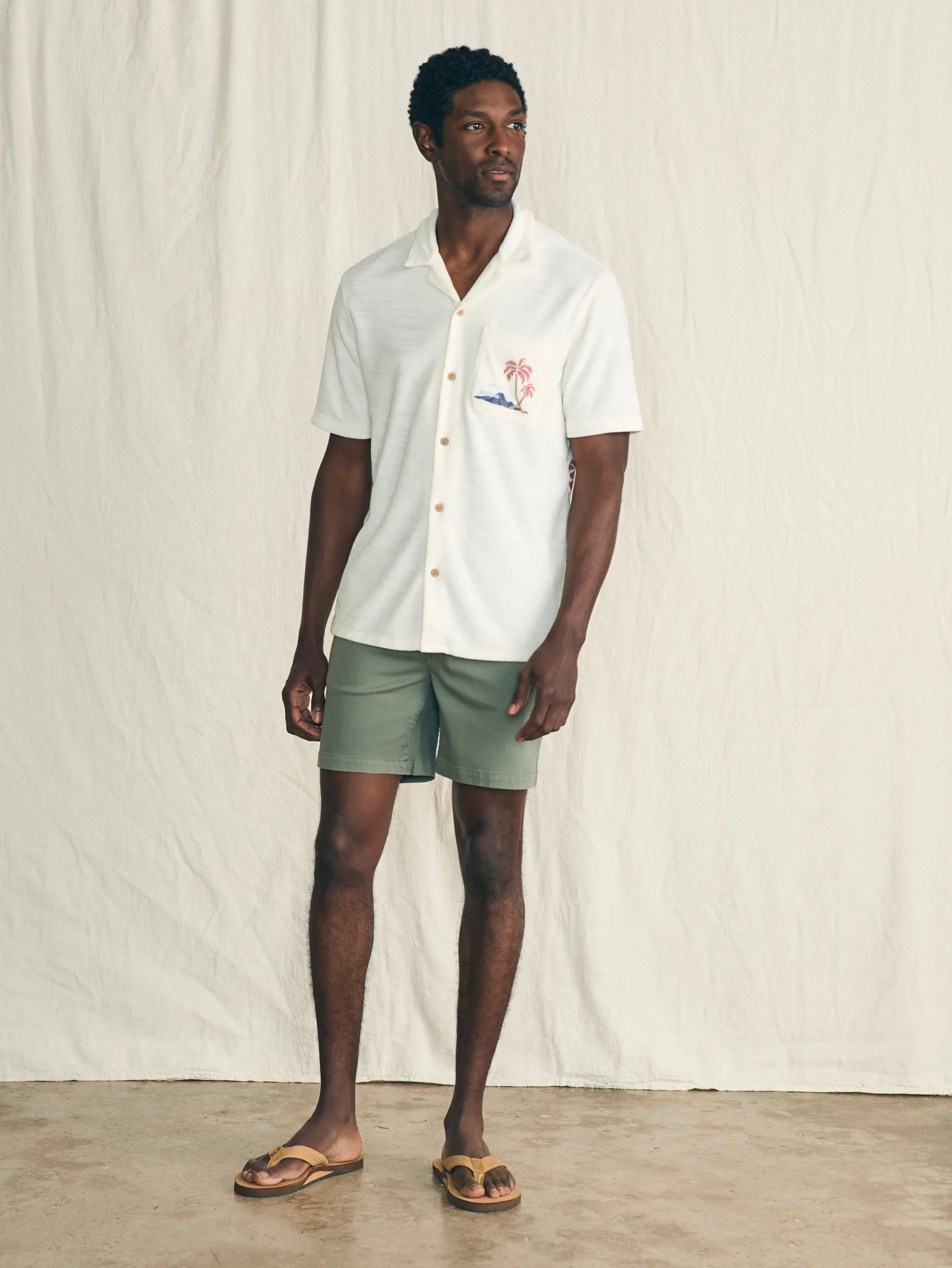 Faherty Brand Short-Sleeve Cabana Towel Terry Shirt -^ Shirts