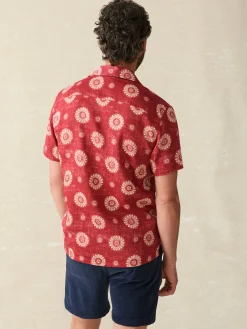Faherty Brand Short-Sleeve Hemp Blend Camp Shirt -^ Shirts