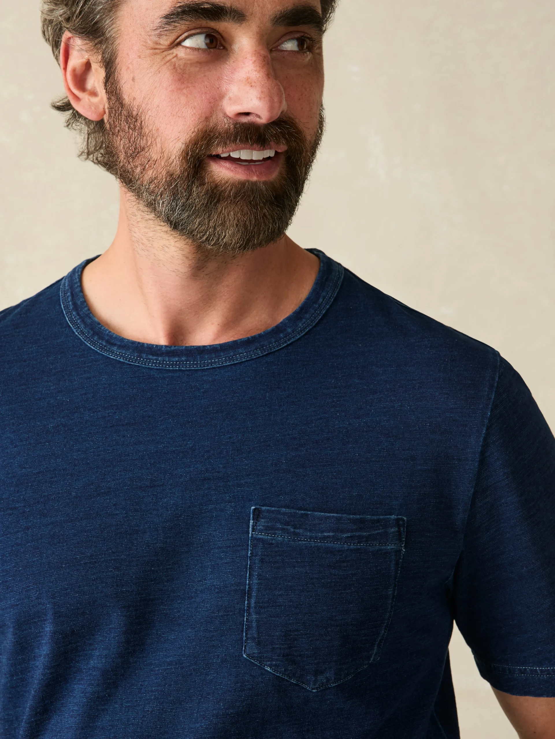 Faherty Brand Short-Sleeve Indigo Pocket Tee -^ T-Shirts & Henleys
