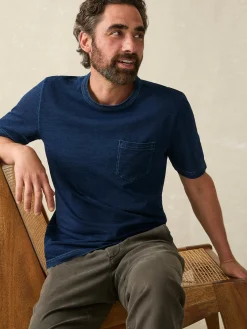 Faherty Brand Short-Sleeve Indigo Pocket Tee -^ T-Shirts & Henleys