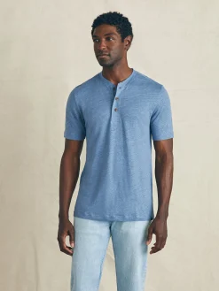 Faherty Brand Short-Sleeve Linen Henley -^ T-Shirts & Henleys