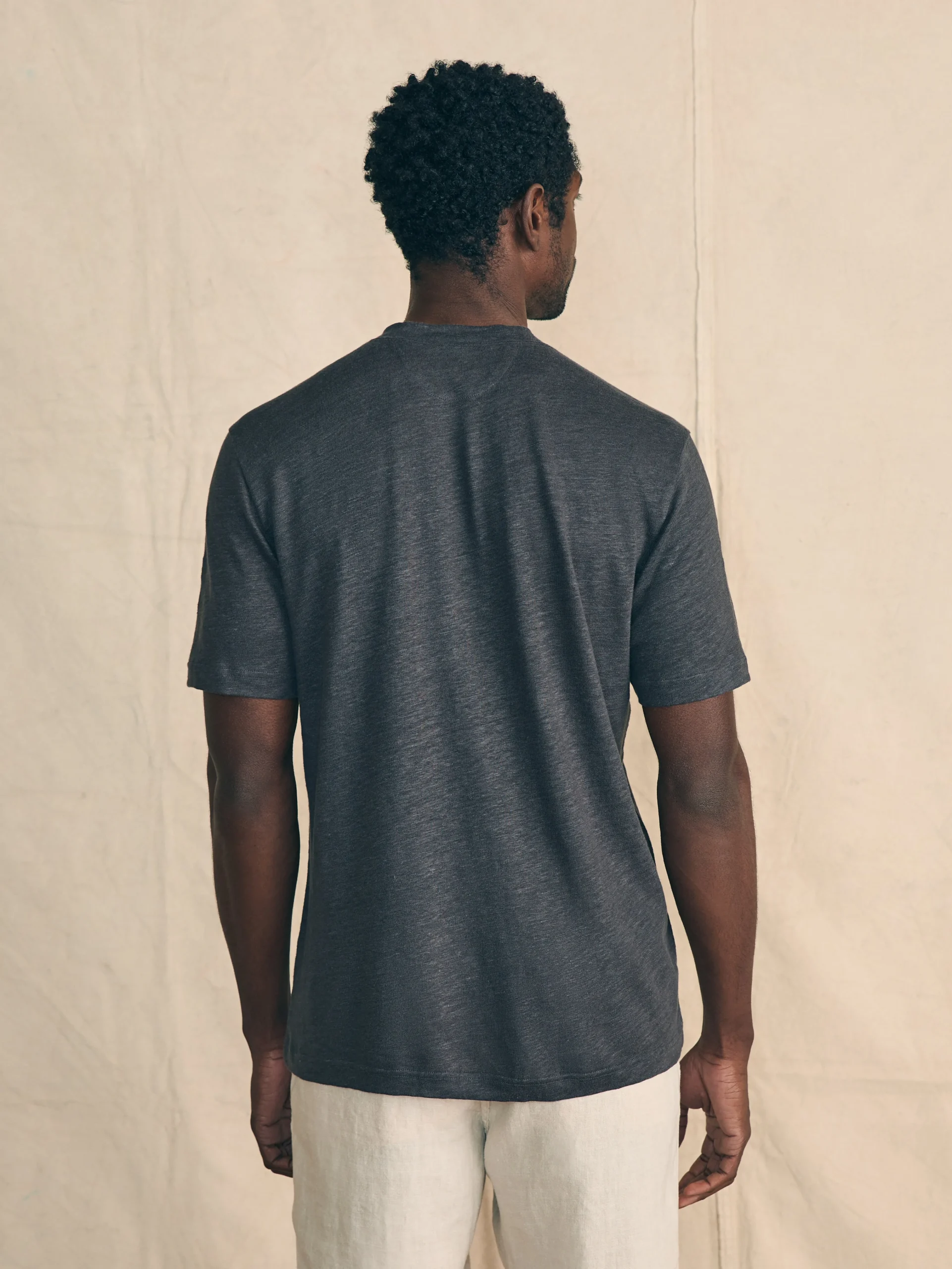 Faherty Brand Short-Sleeve Linen Henley -^ T-Shirts & Henleys