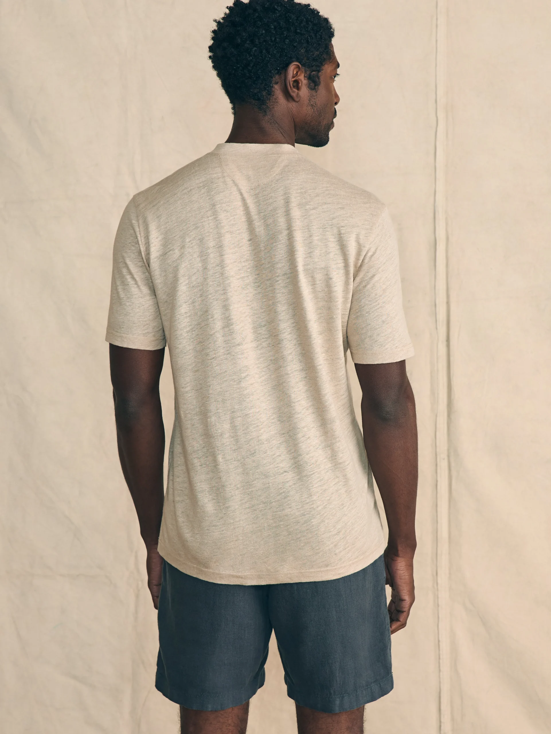 Faherty Brand Short-Sleeve Linen Henley -^ T-Shirts & Henleys