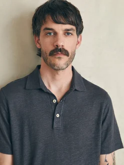 Faherty Brand Short-Sleeve Linen Polo -^ Polo Shirts
