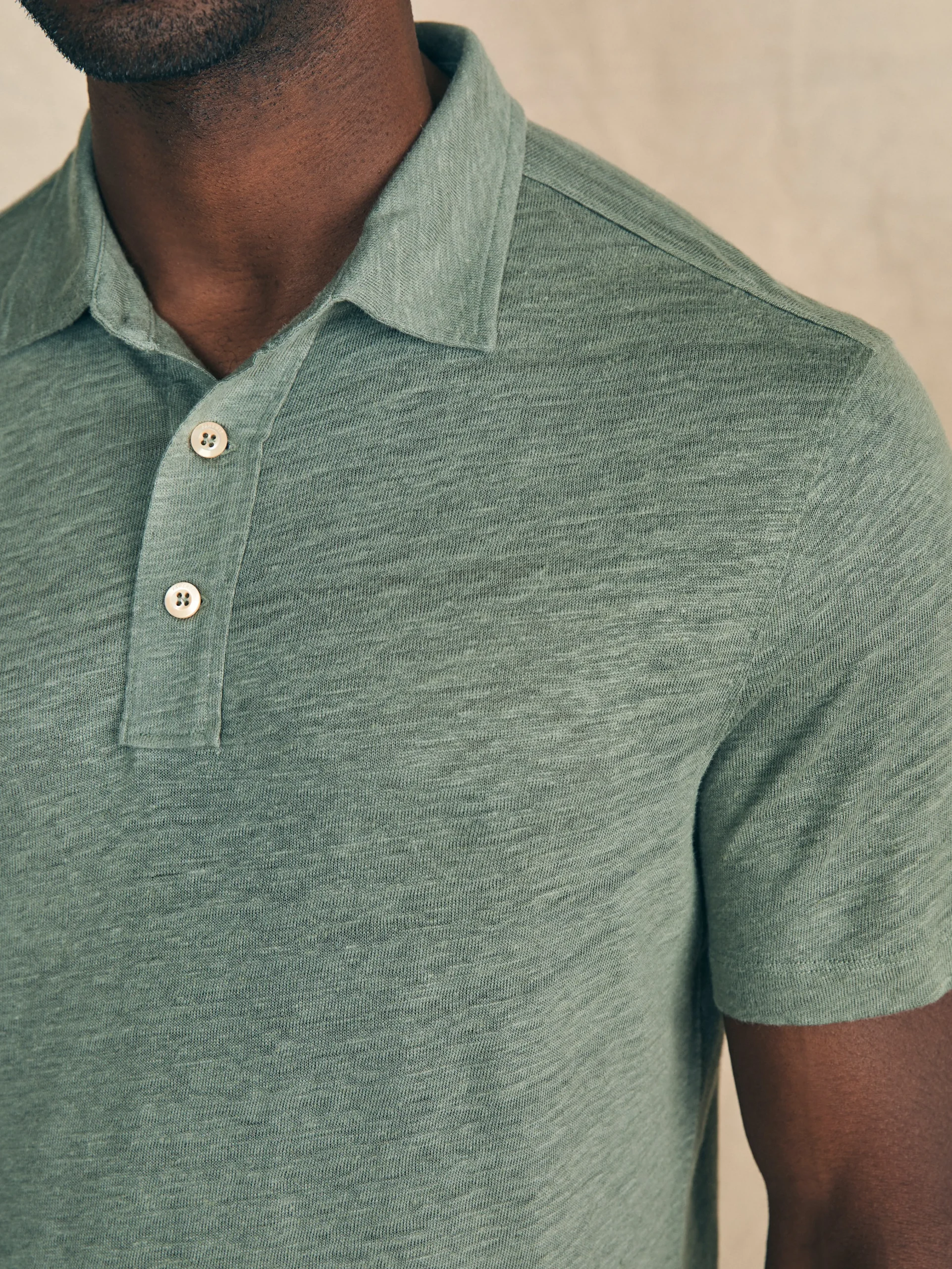 Faherty Brand Short-Sleeve Linen Polo -^ Polo Shirts