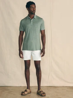 Faherty Brand Short-Sleeve Linen Polo -^ Polo Shirts