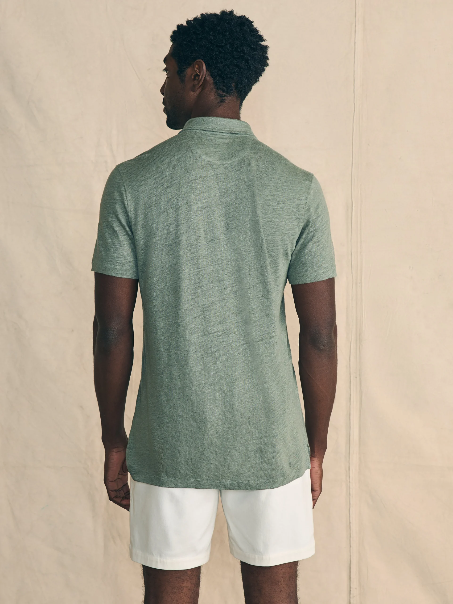 Faherty Brand Short-Sleeve Linen Polo -^ Polo Shirts