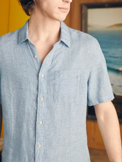 Faherty Brand Short-Sleeve Palma Linen Shirt -^ Shirts