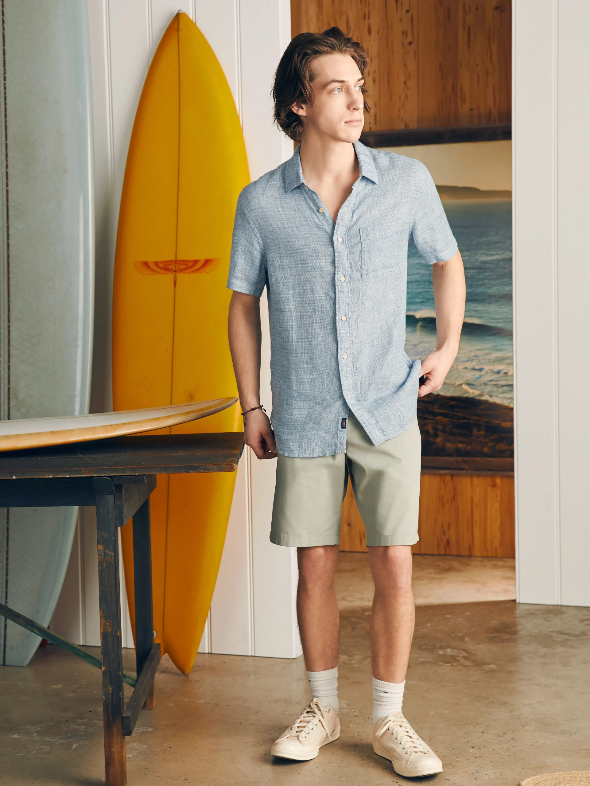 Faherty Brand Short-Sleeve Palma Linen Shirt -^ Shirts