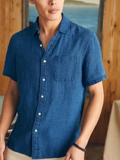 Faherty Brand Short-Sleeve Palma Linen Shirt -^ Shirts