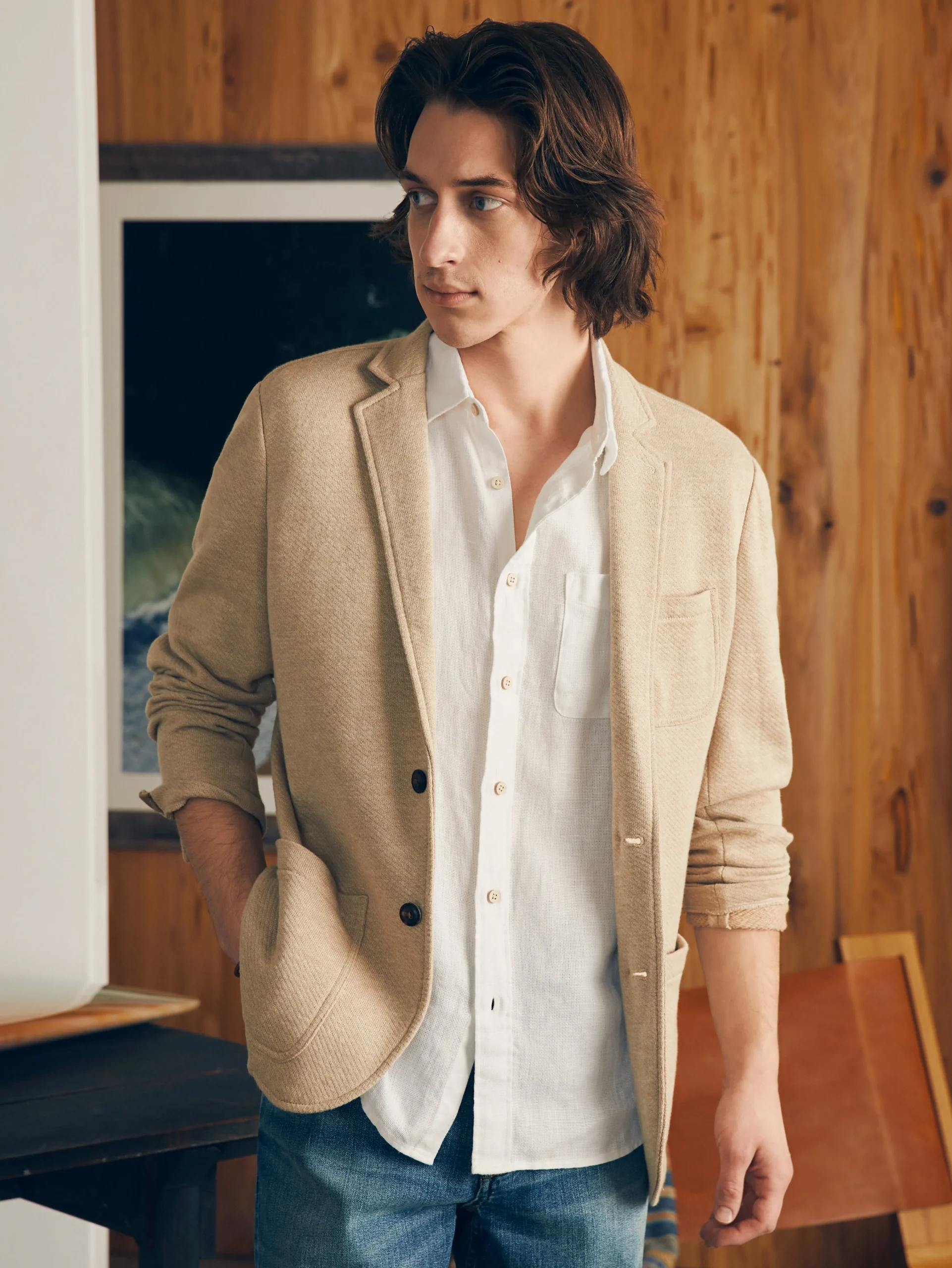 Faherty Brand Short-Sleeve Palma Linen Shirt (Tall) -^ Shirts