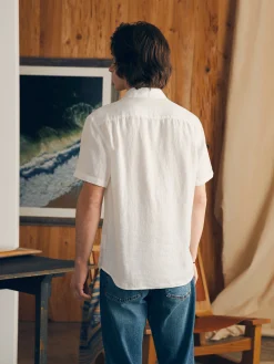 Faherty Brand Short-Sleeve Palma Linen Shirt (Tall) -^ Shirts