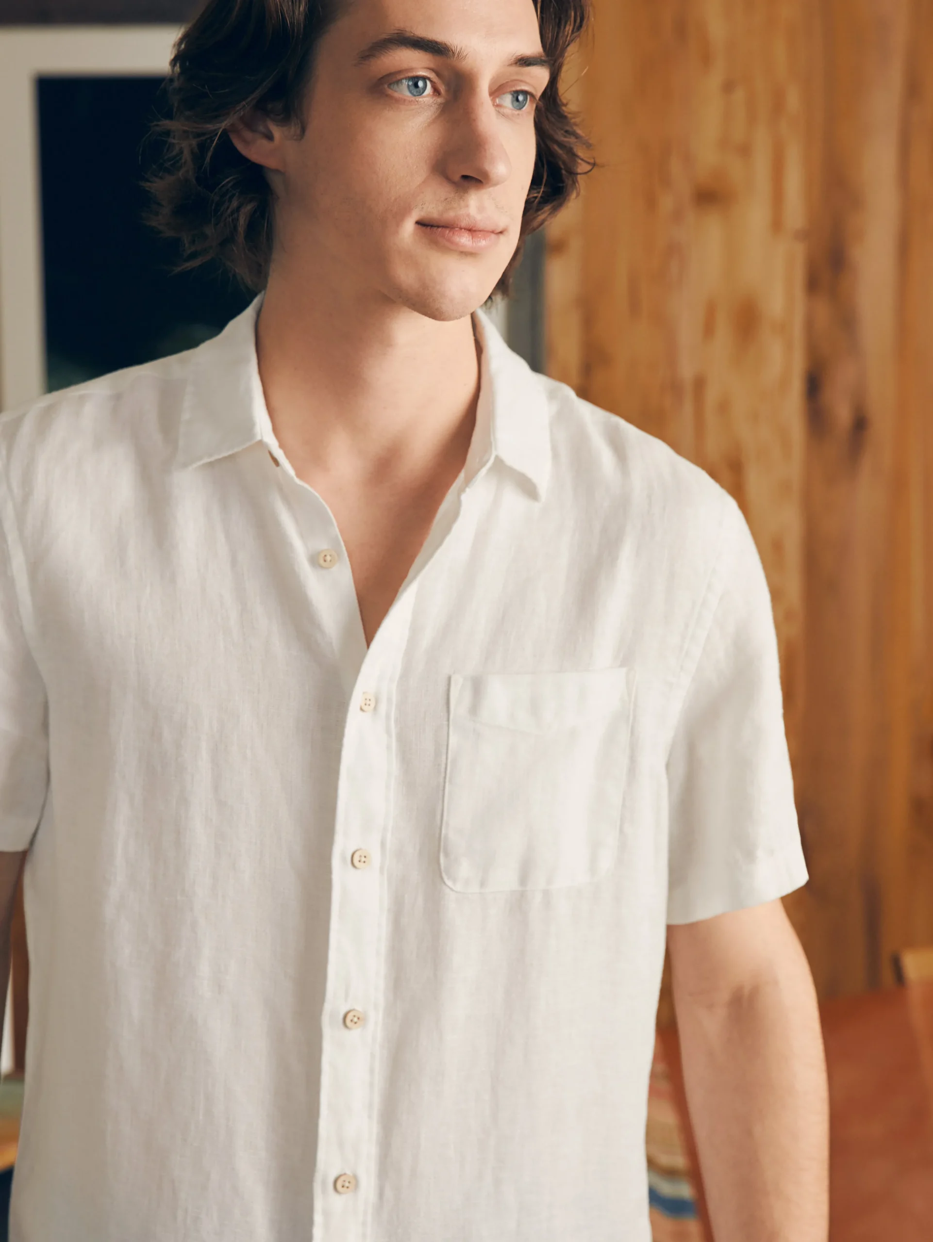 Faherty Brand Short-Sleeve Palma Linen Shirt -^ Shirts