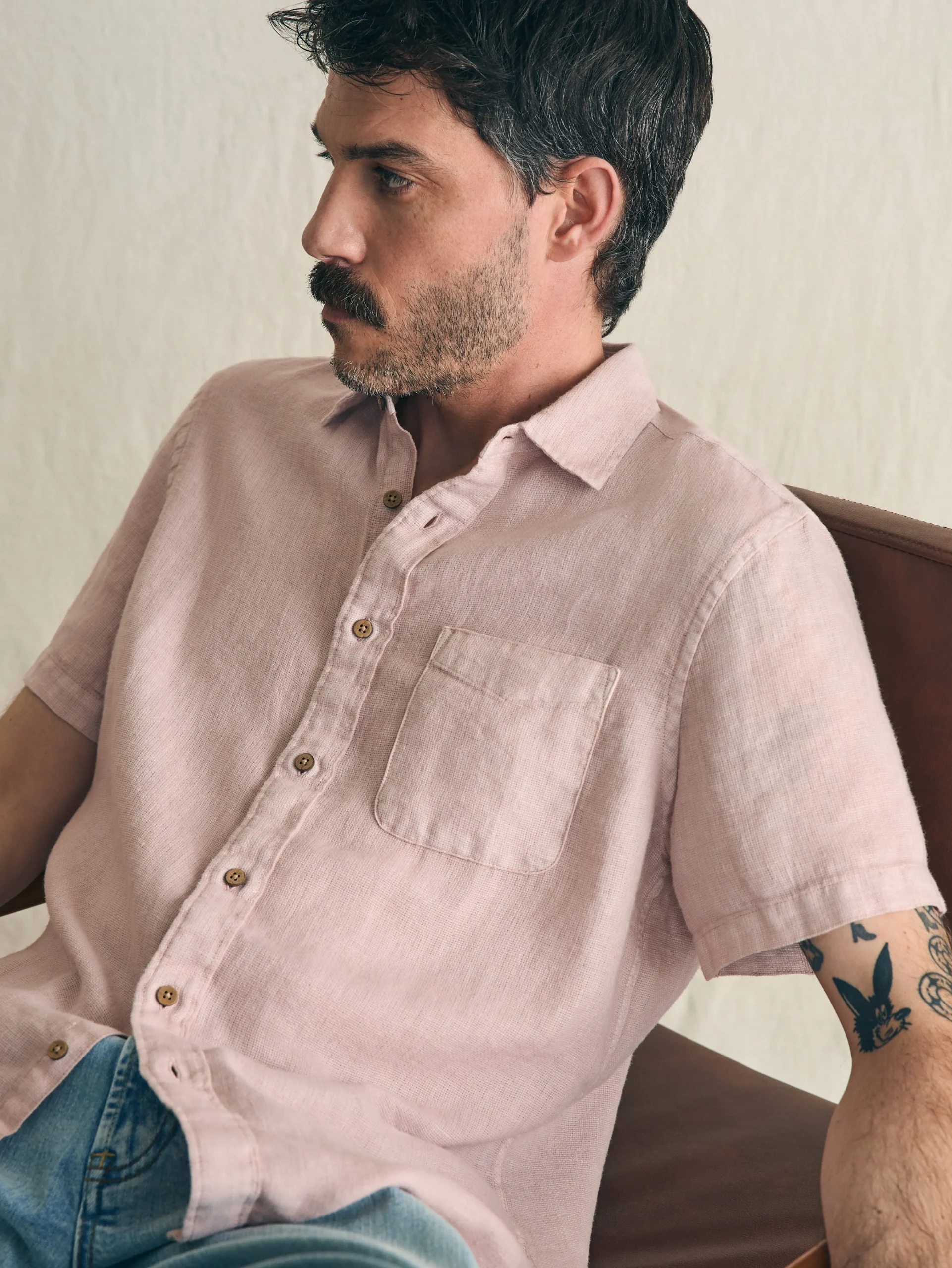 Faherty Brand Short-Sleeve Palma Linen Shirt -^ Shirts