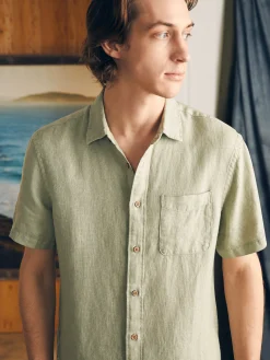 Faherty Brand Short-Sleeve Palma Linen Shirt -^ Shirts