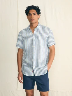 Faherty Brand Short-Sleeve Palma Linen Shirt -^ Shirts