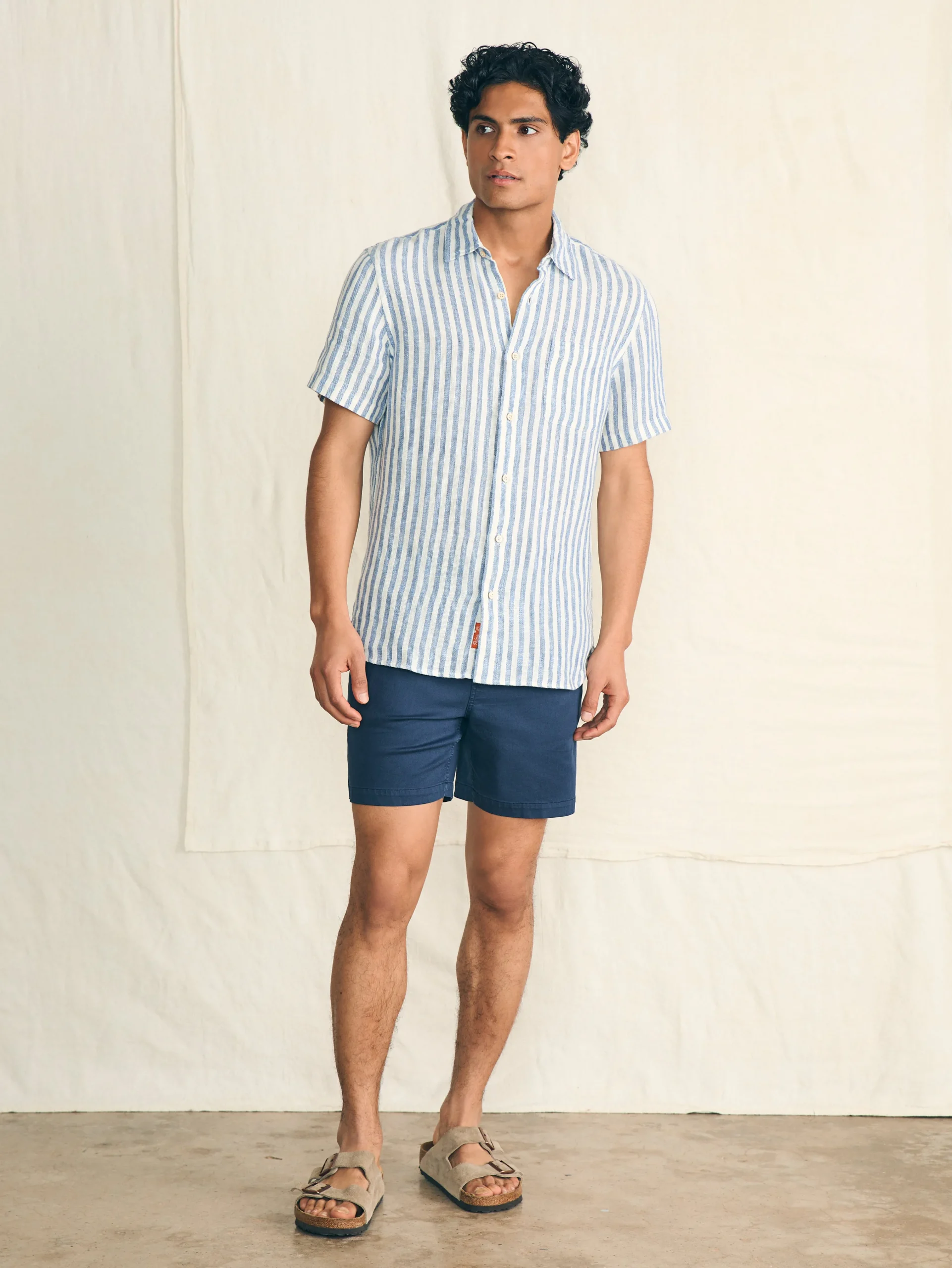 Faherty Brand Short-Sleeve Palma Linen Shirt -^ Shirts