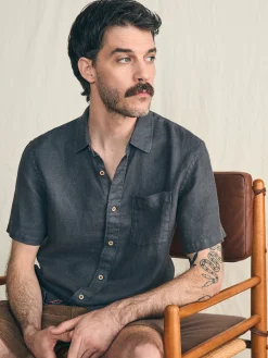 Faherty Brand Short-Sleeve Palma Linen Shirt -^ Shirts