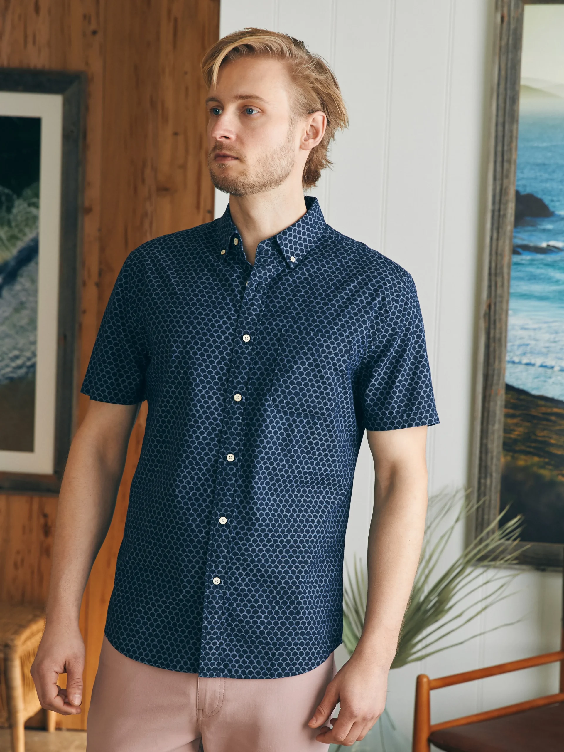 Faherty Brand Short-Sleeve Stretch Playa Shirt (Tall) -^ Shirts