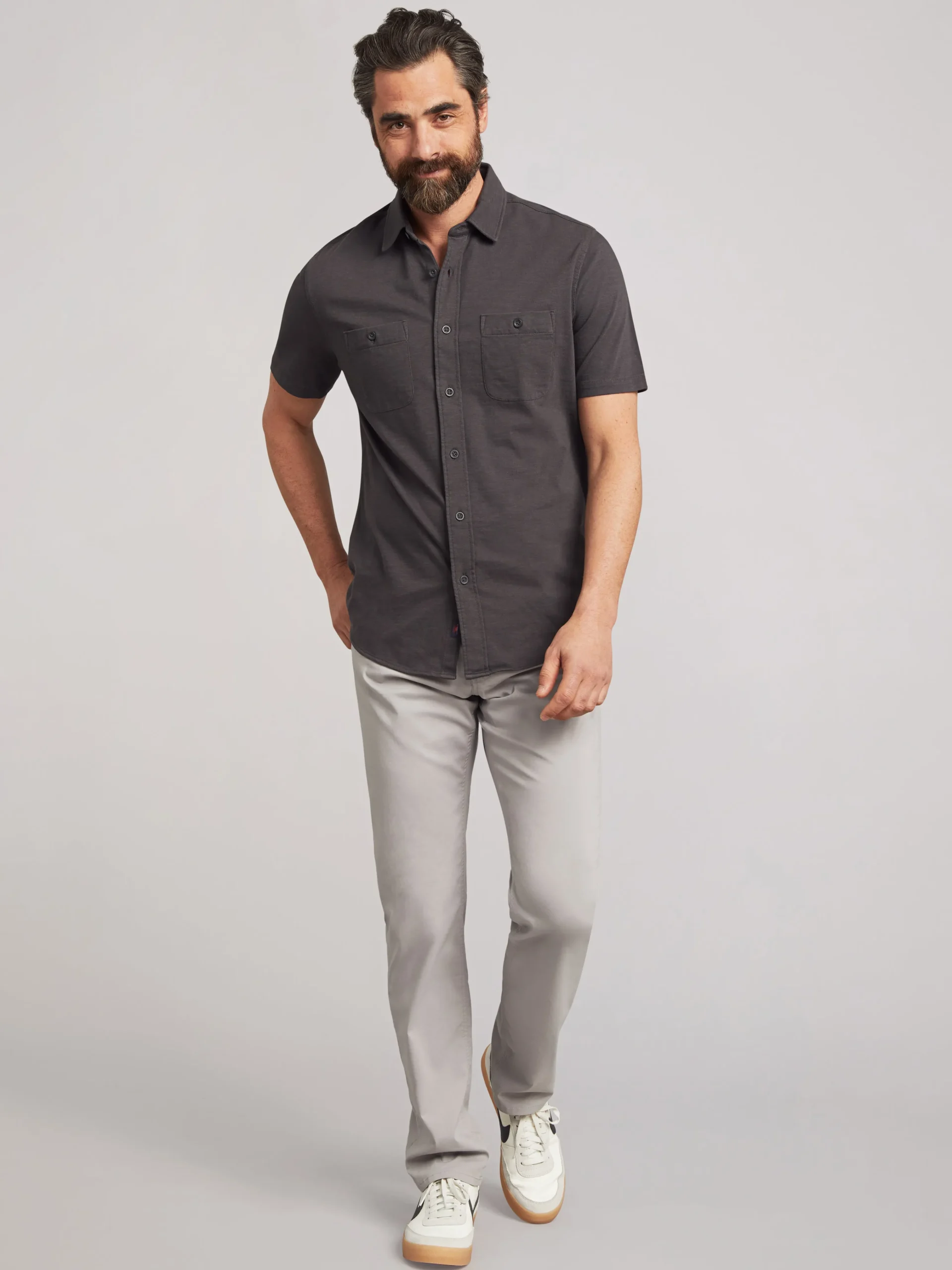 Faherty Brand Short-Sleeve Sunwashed Knit Shirt (Tall) -^ Shirts