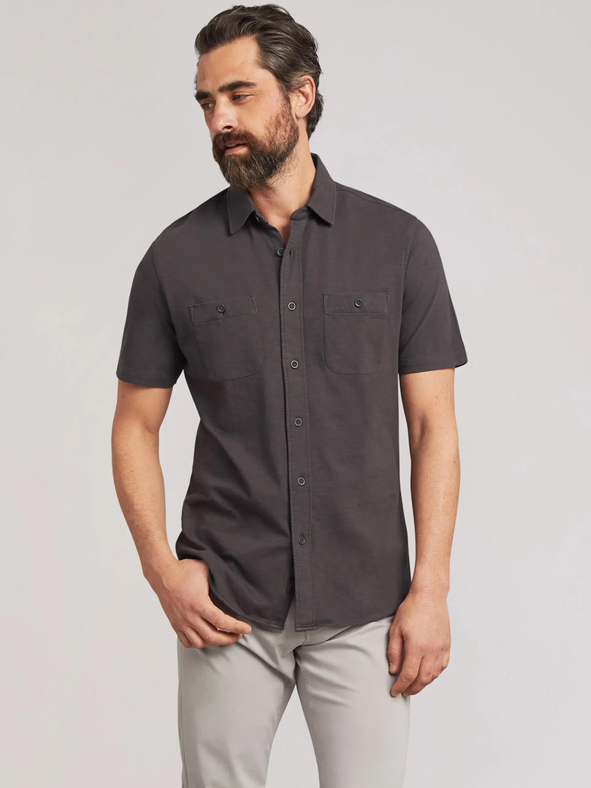 Faherty Brand Short-Sleeve Sunwashed Knit Shirt -^ Shirts