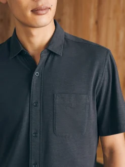 Faherty Brand Short-Sleeve Sunwashed Knit Shirt (Single Pocket) -^ Shirts