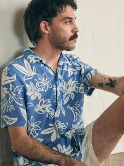 Faherty Brand Short-Sleeve Surfrider Rayon Camp Shirt -^ Shirts