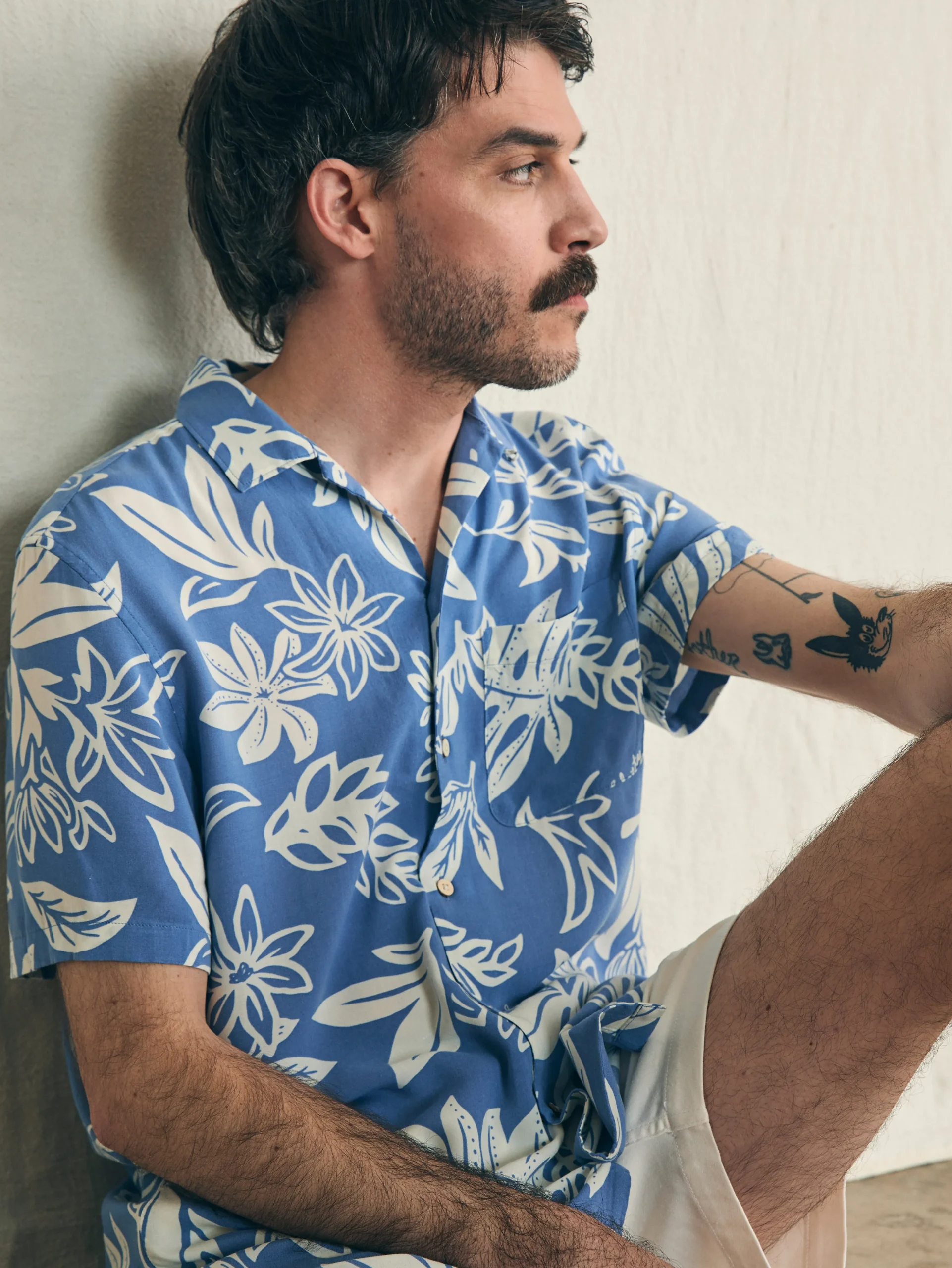 Faherty Brand Short-Sleeve Surfrider Rayon Camp Shirt -^ Shirts