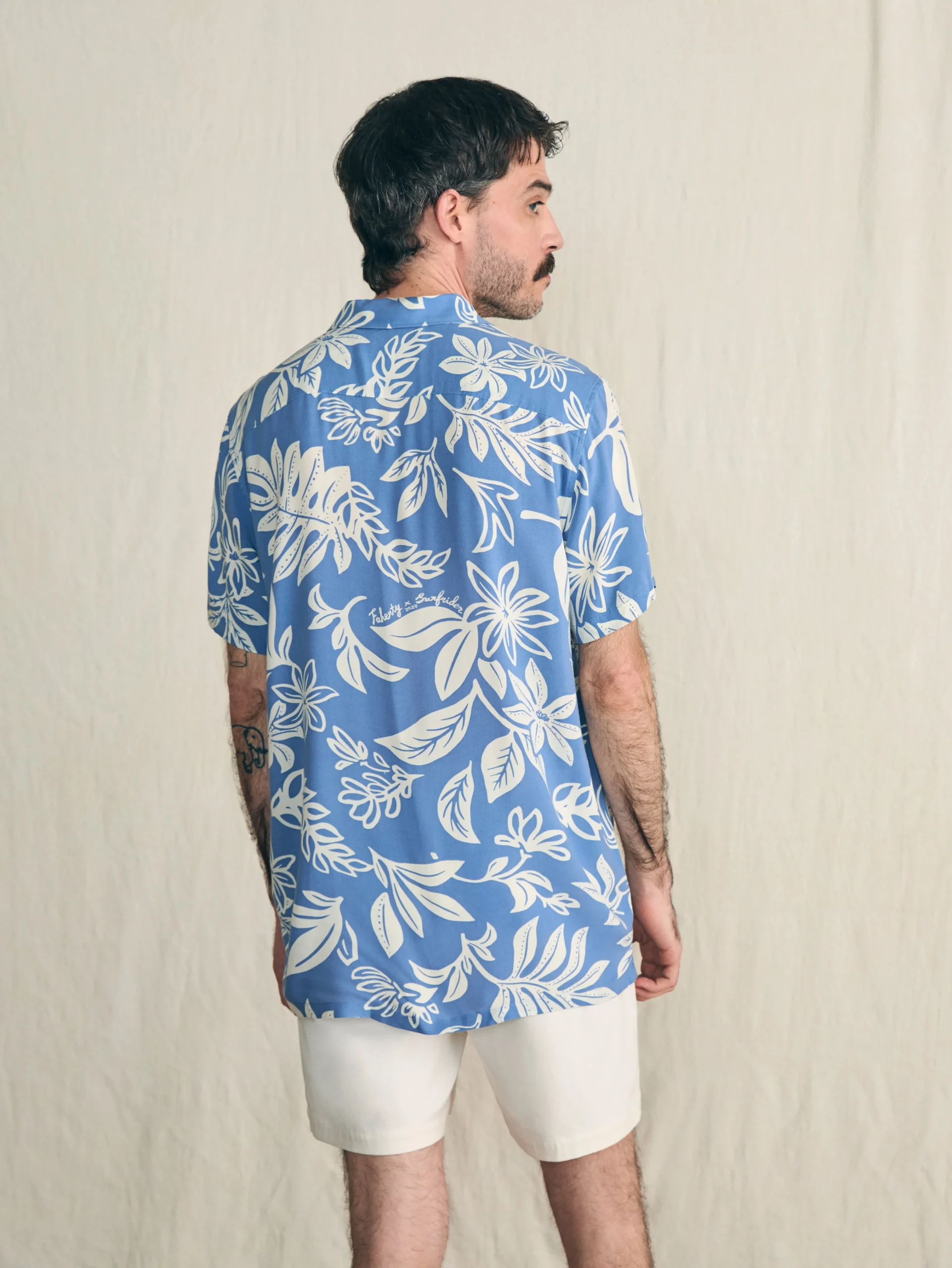 Faherty Brand Short-Sleeve Surfrider Rayon Camp Shirt -^ Shirts